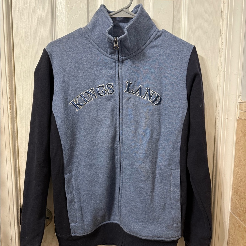 Kingsland Blue and Black Zip Up Sweatshirt
